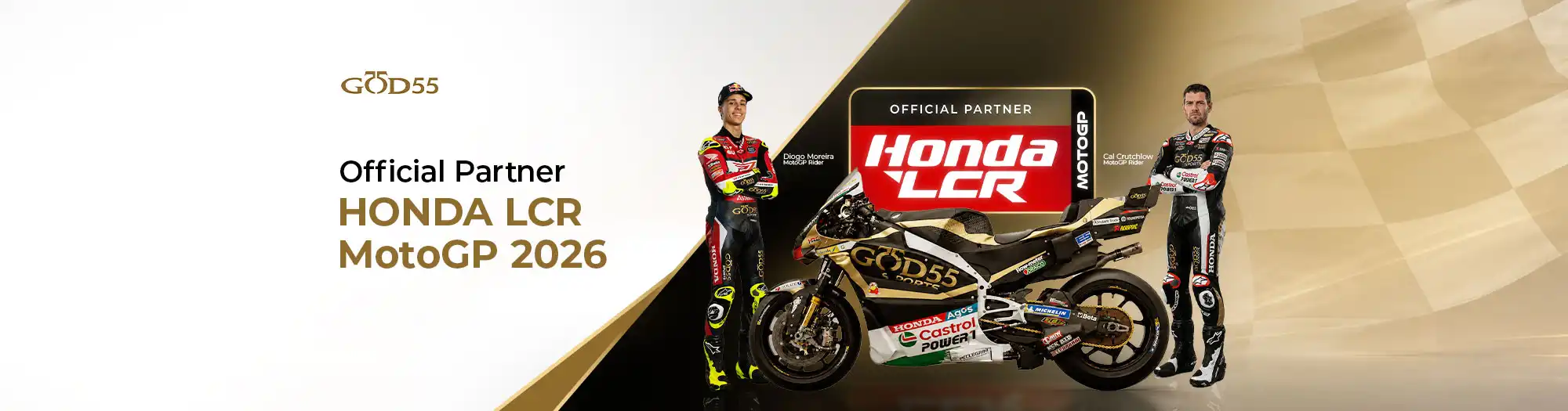 GOD55 Honda LCR MotoGP partnership artwork